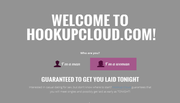 Hookupcloud Homepage